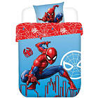 Spiderman Blå/Röd Barn Bäddset Enkeltäcke 150x210