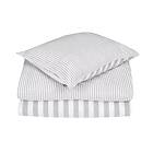 Classic Textiles Funäsdalen Flanell Randigt Ljusbrun Bäddset Enkeltäcke 150x210 Textile