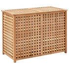 vidaXL Tvättkorg 87,5x46x67 cm massivt valnötsträ