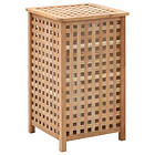 vidaXL Tvättkorg i massivt valnötsträ 39x39x65 cm