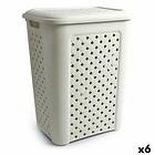 Tontarelli Tvättkorg Arianna Med lock Beige 43,5 x 33,5 x 55 cm (6 antal)