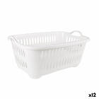 Tontarelli Tvättkorg Cover line Med handtag Plast Vit 62,5 x 44,5 x 27,5 cm (12 antal)