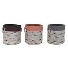 DKD Home Decor Tvättkorg Grå Orange 45 x 45 x 45 cm (3 antal)