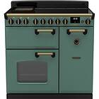 Rangemaster Classic Deluxe Mineral Green Antique Brass