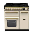 Rangemaster Estel Deluxe ESDL90DFPPCR/AB1 90cm Cream Antique Brass