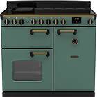Rangemaster Classic Deluxe Mineral Green Antique Brass