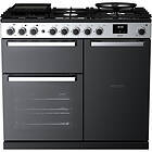 Rangemaster Edge Deluxe EDDL100DFGBLK/CM1 100cm Black Glass Chrome