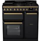 Rangemaster Estel Deluxe ESDL90DFPGBL/AB1 90cm Black Antique Brass