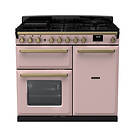 Rangemaster Estel Deluxe ESDL100DFPPPK/AB1 100cm Pale Pink Antique Brass