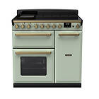 Rangemaster Estel Deluxe ESDL90EIPMNT/AB1 90cm Mint Antique Brass
