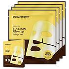 EQQUALBERRY Collagen Glow Up Hydrogel Mask 4st