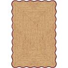 Layered Scallop Jute Rug 250x350 cm