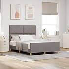 vidaXL Bed Frame in Taupe, 140x190 cm, Fabric