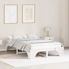 vidaXL Bed Frame White Wood 120 x 200 cm Durable Bed Frame