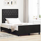 vidaXL Bed Frame Black 120x200 cm Velvet