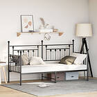 vidaXL Beds & Bed Frames Black Metal 75 x 190 cm Black Bed Frame
