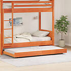 vidaXL Bed Frame Wax Brown Wood 75 x 190 cm Durable Bed Frame