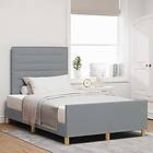 vidaXL Bed Frame Light Grey 120x190 cm Fabric