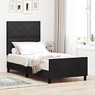 vidaXL Bed Frame Black 90x200 cm Velvet