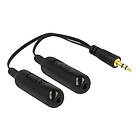 DeLock Cable audio splitter jack male 3,5mm 2xstereo female 3,5mm
