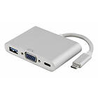 Deltaco USBC-1079eol PRIME USB-C to VGA/USB A