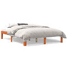 vidaXL Bed Frame without Mattress Wax Brown 140x190 cm Solid Wood Pine