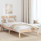 vidaXL Bed Frame with Headboard 90x200 cm Solid Wood Pine