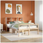 vidaXL Bookcase Bed without Mattress 140x200 cm Solid Wood Pine