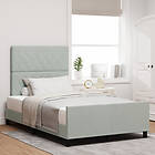 vidaXL Bed Frame Light Grey 120x200 cm Velvet