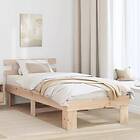vidaXL Bed Frame with Headboard 80x200 cm Solid Wood Pine