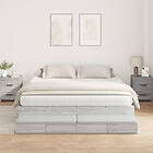 vidaXL Storage Bed Frame Grey Sonoma 200x200 cm