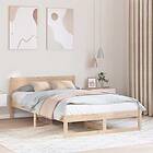 vidaXL Bed Frame Natural Solid Pine wood 120 x 200 cm Lightweight