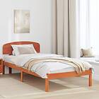vidaXL Bed Frame with Headboard 75x190 cm Solid Wood Pine
