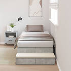 vidaXL Storage Bed Frame Concrete Grey 90x190 cm