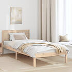 vidaXL Single Pine Wood Bed Frame Natural Solid Pine wood 90 x 200 cm