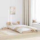 vidaXL Floor Bed Frame with Bedside Tables 90x200cm Solid Wood