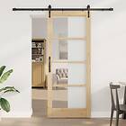 vidaXL Sliding Door with Hardware Set 86x211 cm Solid Wood Pine