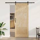 vidaXL Sliding Door with Hardware Set 93x232 cm Solid Wood Pine