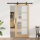 vidaXL Sliding Door with Hardware Set 83x202 cm Solid Wood Pine