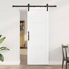 vidaXL Sliding Door with Hardware Set White 73,5 x 198,5 cm Solid Wood Pine