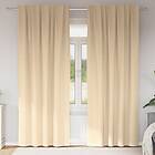 vidaXL Curtains with Curtains 2 pcs Cream 245 x 140 cm Polyester