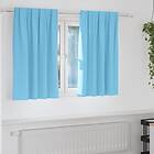 vidaXL Curtains with Curtains 2 pcs Light blue 140 x 140 cm Polyester