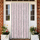 vidaXL Fly Curtain Silver Grey and Pink 100x230 cm Chenille