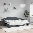 vidaXL Dagbädd utdragbar mörkgrå 80x200 cm sammet