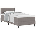 vidaXL Resårmadrass med Madrass Taupe 80x200 cm Tyg