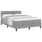 vidaXL Boxspring Bed with Mattress Light Gray 140x200 cm Fabric