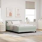 vidaXL Spring Bed with Mattress 140x200 cm Light Gray Velvet