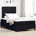 vidaXL Box Bed with Mattress Black Small Double Fabric