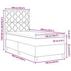 vidaXL Boxmadras med madras mørkegrå 100x200 cm stof