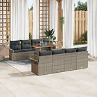 vidaXL Garden sofa set with cushion 7 pcs Grey 100 x 55 x 73 cm